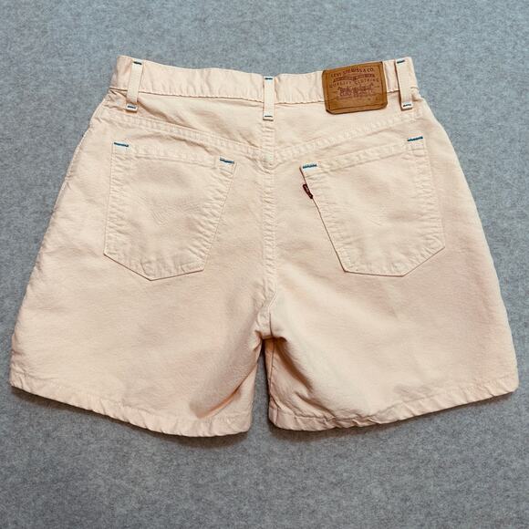 Levi's Short Womens S VTG Peach Chino Mid Rise Zip Fly Straight Pockets Casual - Picture 4 of 7
